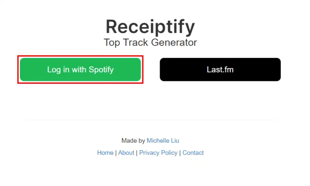 login receiptify spotify