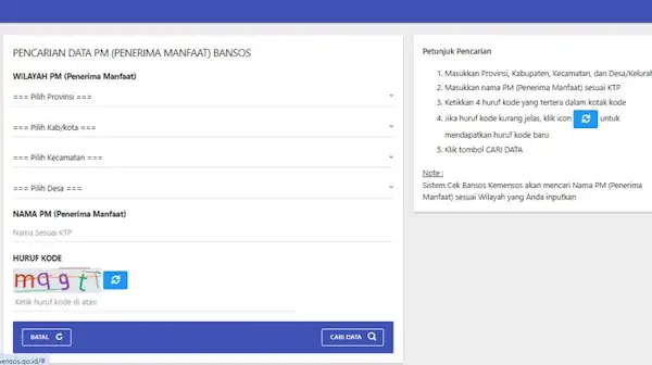 cek bansos kemensos go id 2025