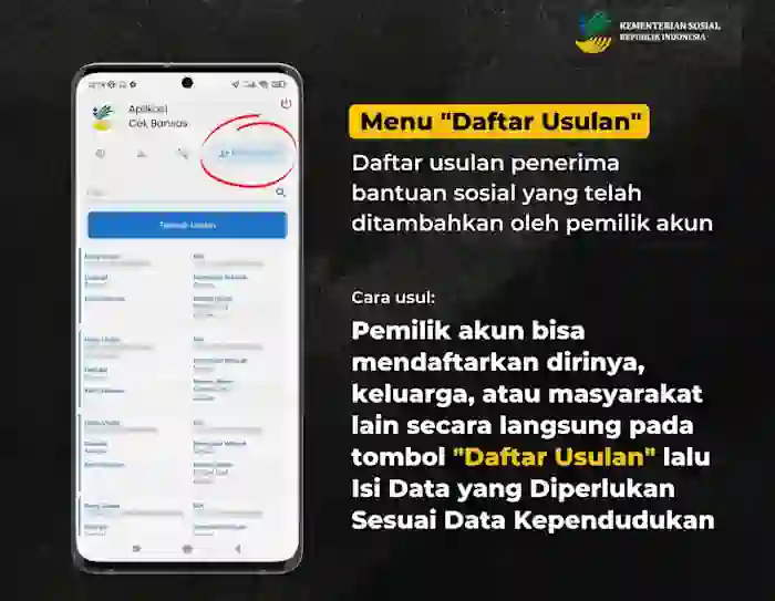 cara daftar bansos online
