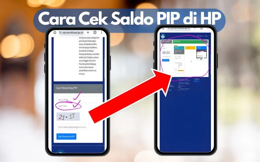 cara cek saldo pip di hp