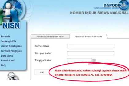 nisn tidak ditemukan