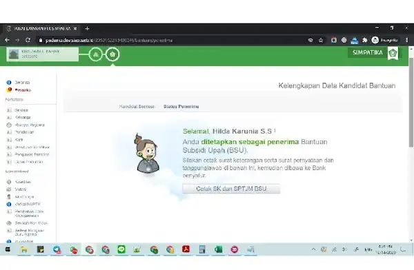 cara cek bsu guru kemenag 2025