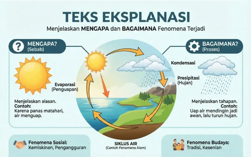 teks eksplanasi adalah