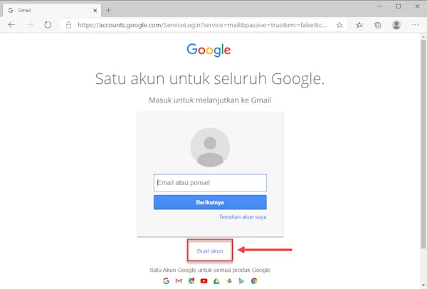 cara buat email dan password