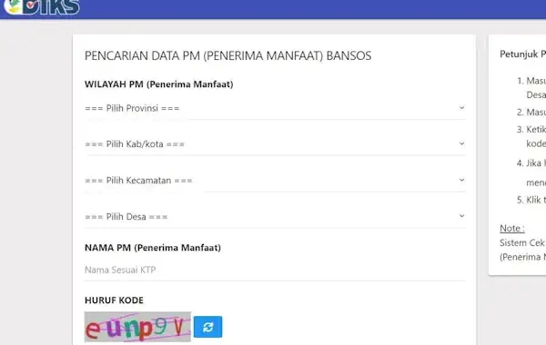 cara cek bansos pkh lewat ktp