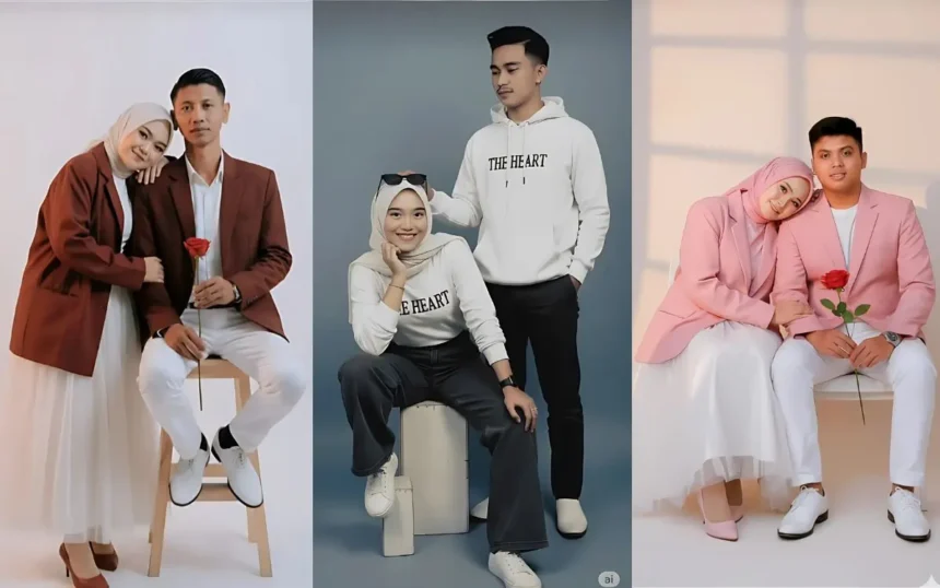 prompt gemini ai foto studio bersama pasangan