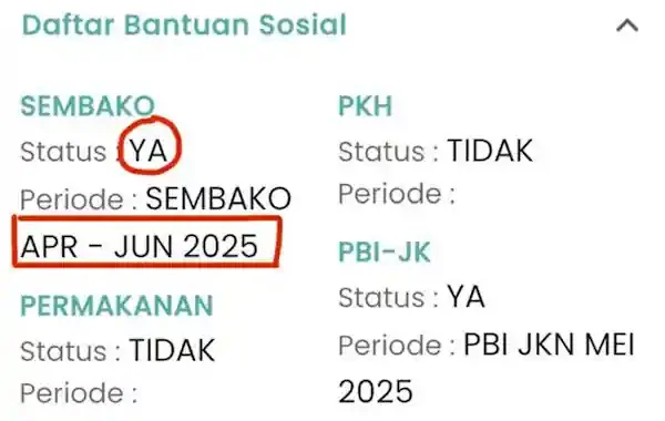 cek bansos