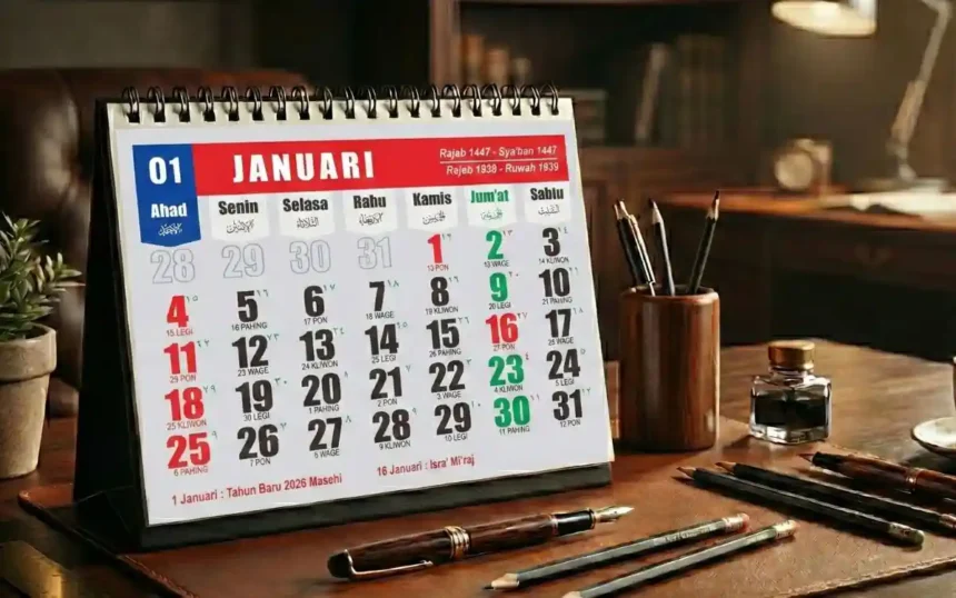 kalender januari 2026