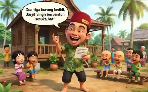 pantun lucu 2 baris jarjit