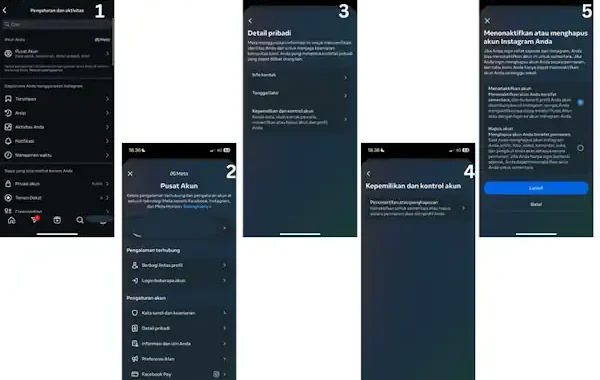 cara menonaktifkan akun ig