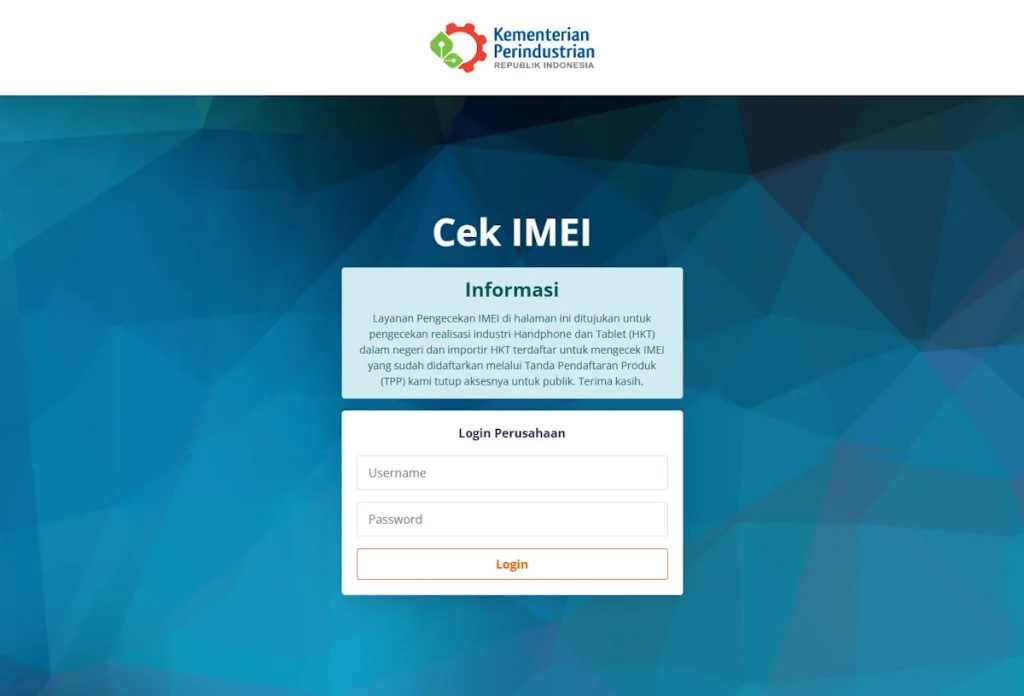 cek imei kemenperin