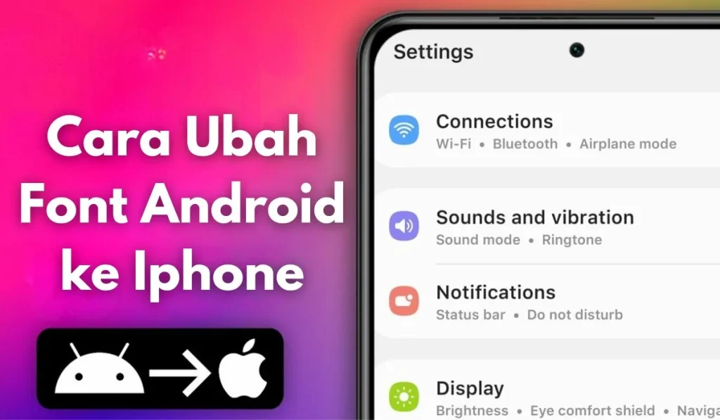 cara ubah font android ke iphone