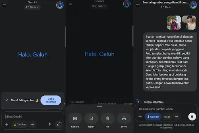 prompt polaroid gemini ai