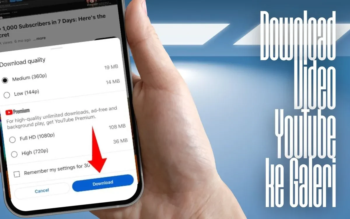 download video youtube ke galeri hp tanpa aplikasi