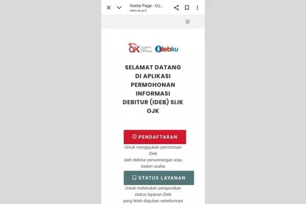 cara cek slik ojk