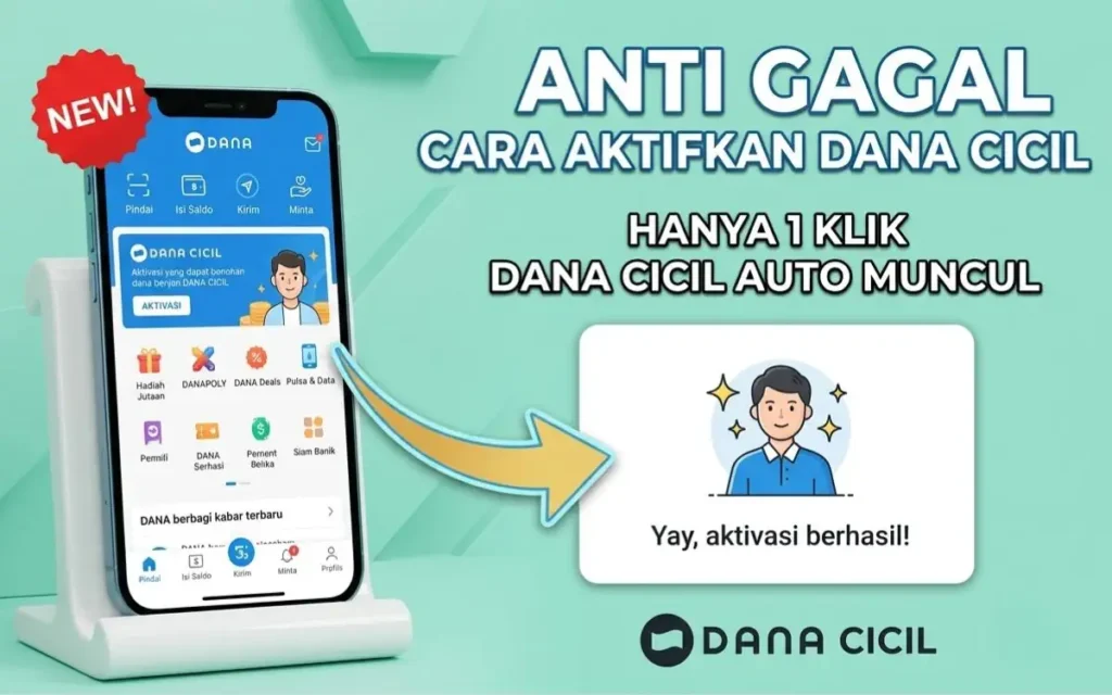 cara mengaktifkan dana cicil di dana