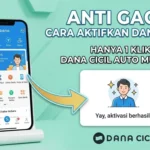cara mengaktifkan dana cicil di dana