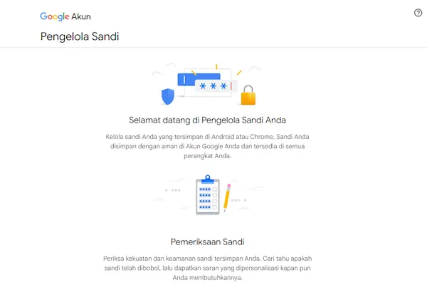 cara melihat kata sandi email