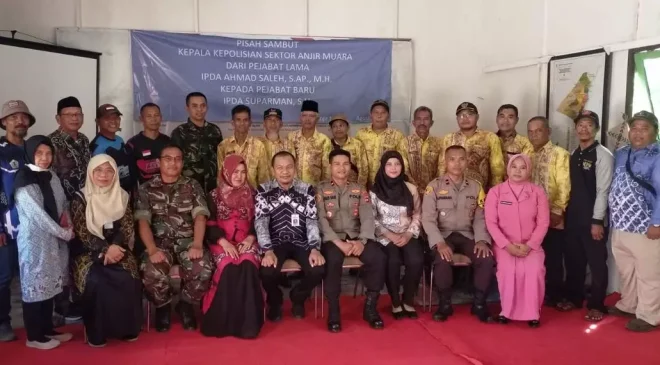pisah sambut kapolsek anjir muara